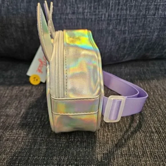 Cat & Jack Unicorn Fanny Pack Glitter Clear Crossbody NWT - Picture 3 of 8